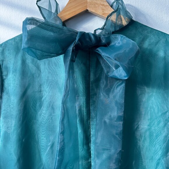 Sister Jane Organza Maxi Smock Dress, Green, XS / S - Picture 7 of 11